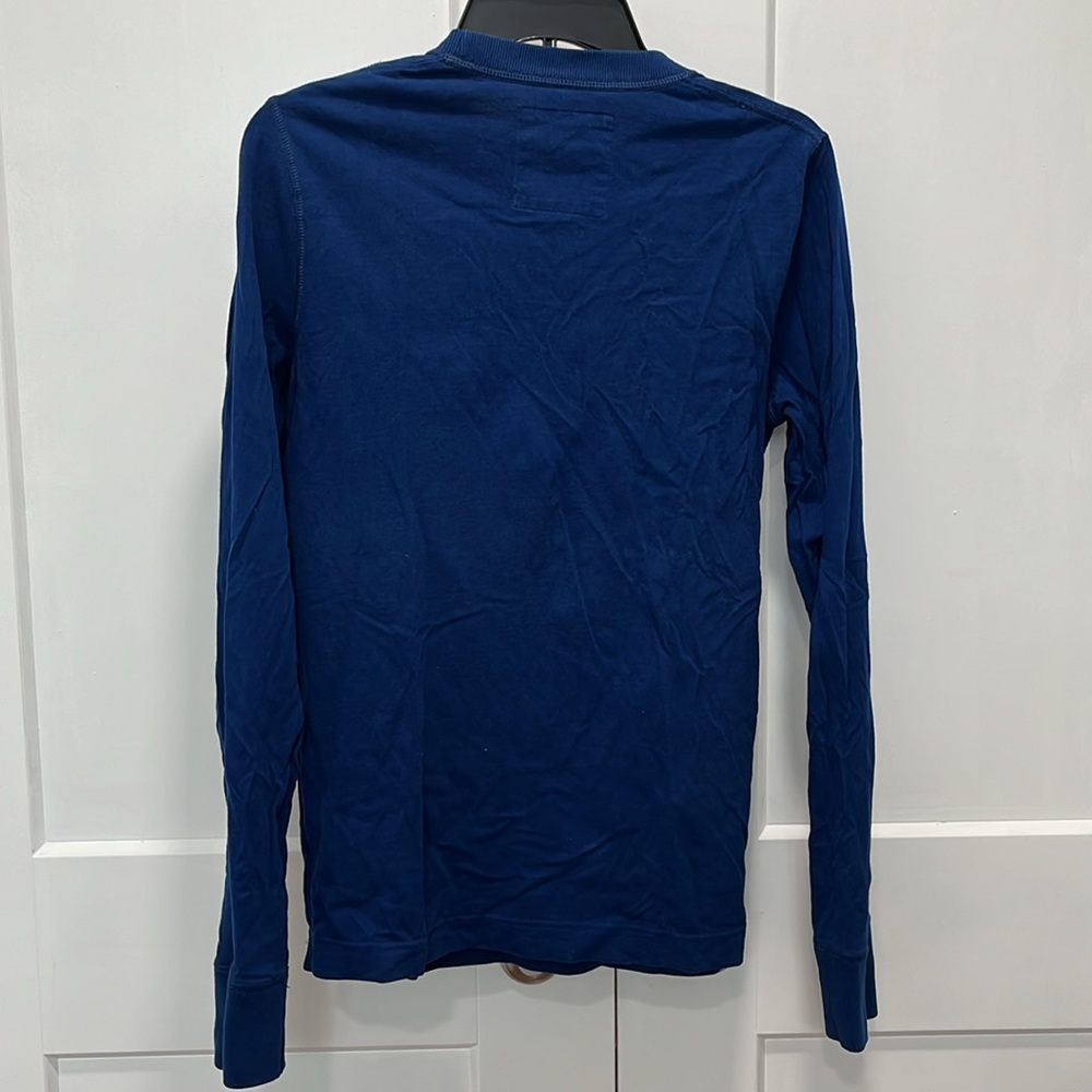 Hollister Navy Blue Long Sleeve Logo Tee - Picture 4 of 4
